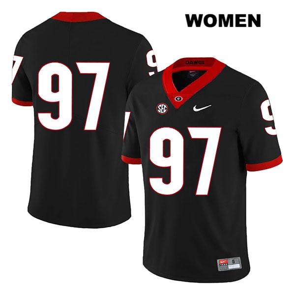 Georgia Bulldogs Women's Tyler Malakius #97 NCAA No Name Legend Authentic Black Nike Stitched College Football Jersey RSW5456XO